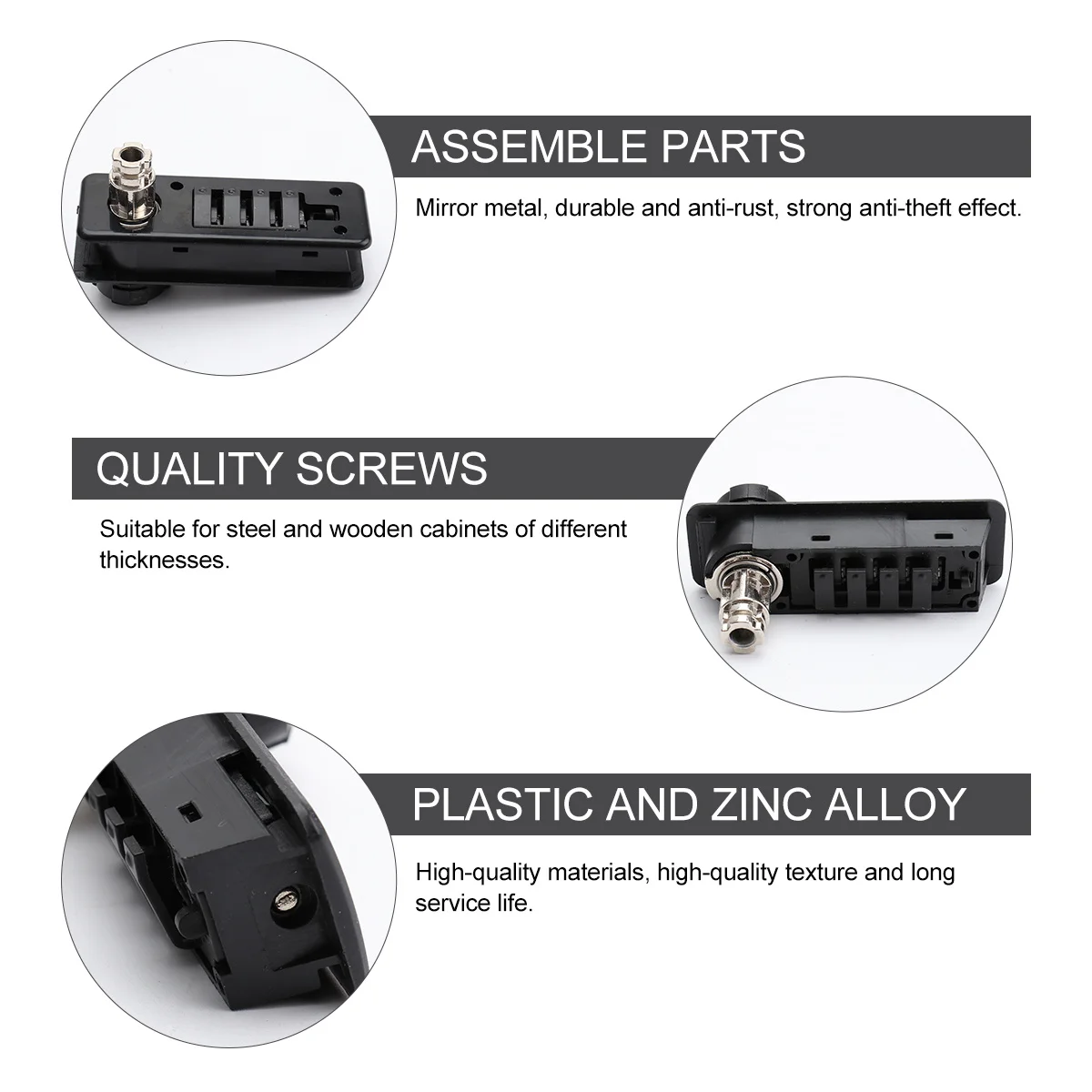 قفل ميكانيكي مكون من 4 أرقام، تصميم ABS قوي لحماية قفل مشفر لدرج خزانة صندوق البريد