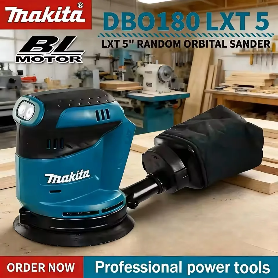 

Makita DBO180Z 18V Cordless Random Orbital Sander for Woodworking And Putty Polishing Bare Tool for DIY And Professional Use