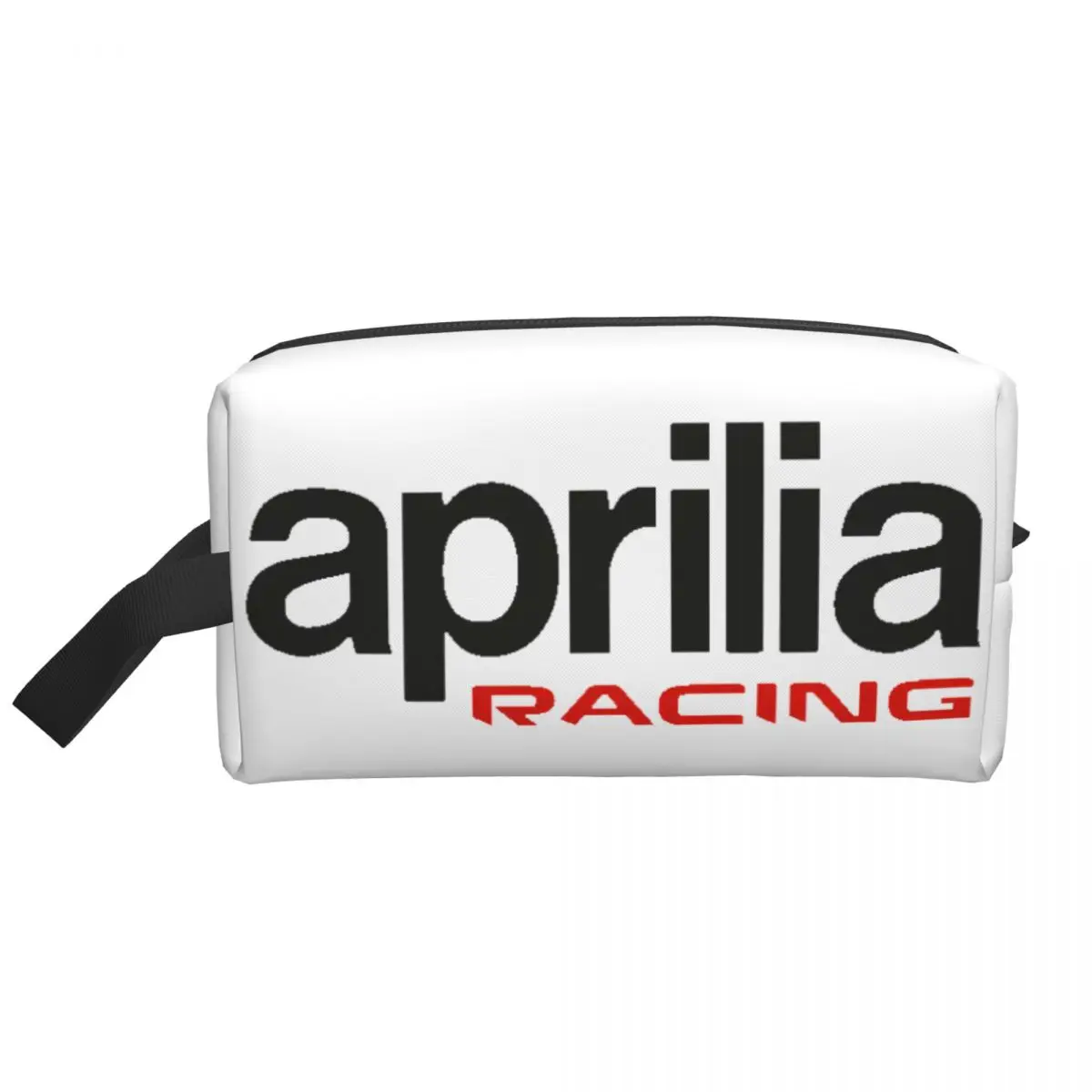 Custom Aprilia Italy Racing Logo Travel Cosmetic Bag Women Motocross Makeup Toiletry Organizer Lady Beauty Storage Dopp Kit