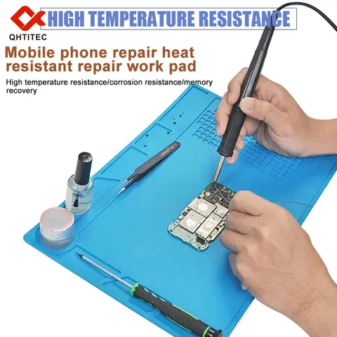 S‑120B USA Warehouse Heat Resistant Anti‑Static Silicone Work Mat Insulation Soldering Pad For Phone Laptop Electronic PCB Repair Platform