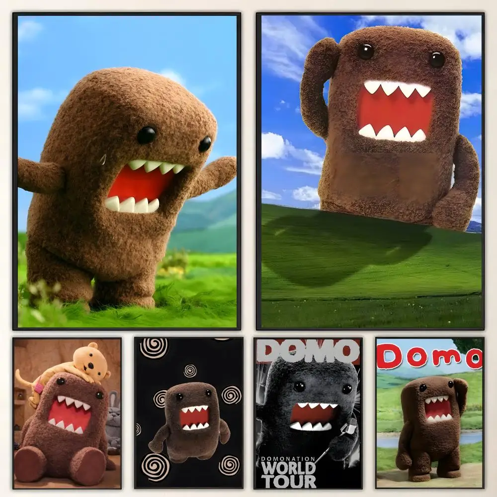 Character Cute Domo-Kun Poster HD art waterproof sticky wall home decoration aesthetic
