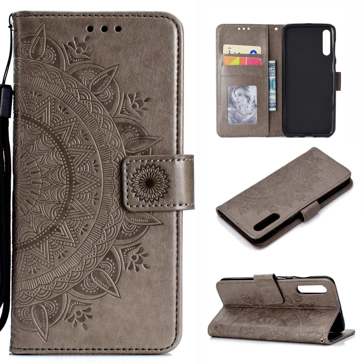 Totem Leather Case Anti-fall Flip Phone Case for MOTO E5 G6 E13 E20 E40 E30 E22 E22i E32 E32S E5 E7 E7i Power Play Plus G 5G ONE