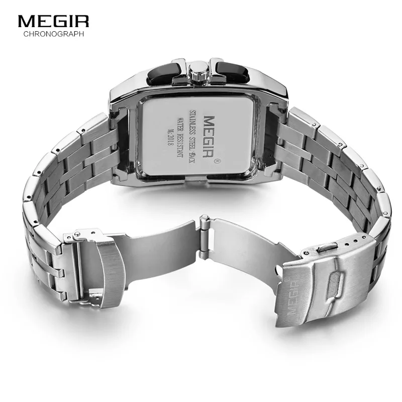 MEGIR  Fashion Mens Watches Top Brand Luxury Quartz Watch Men  Steel Date Waterproof Sport Watch Relogio Masculino