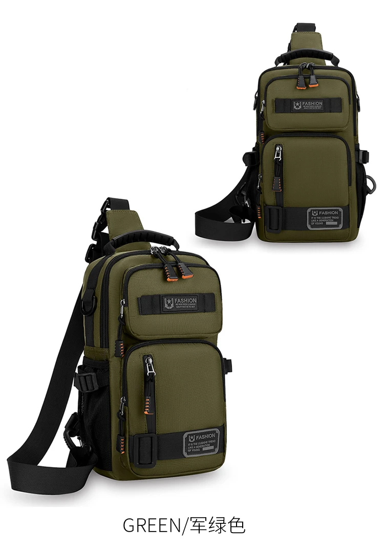 Mode männer Taille Packs Brust Tasche Hohe Qualität Oxford Umhängetaschen Für Männer Mode Lässig Männer Tasche Handtasche Männlichen Brust pack – Detail 27