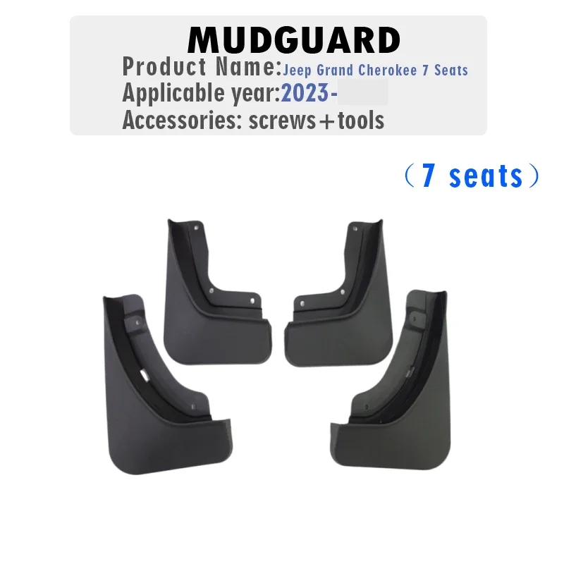 FOR Jeep Grand Cherokee 2023 2024 2024 2025 Mud Flap Guard Splash Mudguard Fender Mudflaps Car Accessories Front Rear 4pcs