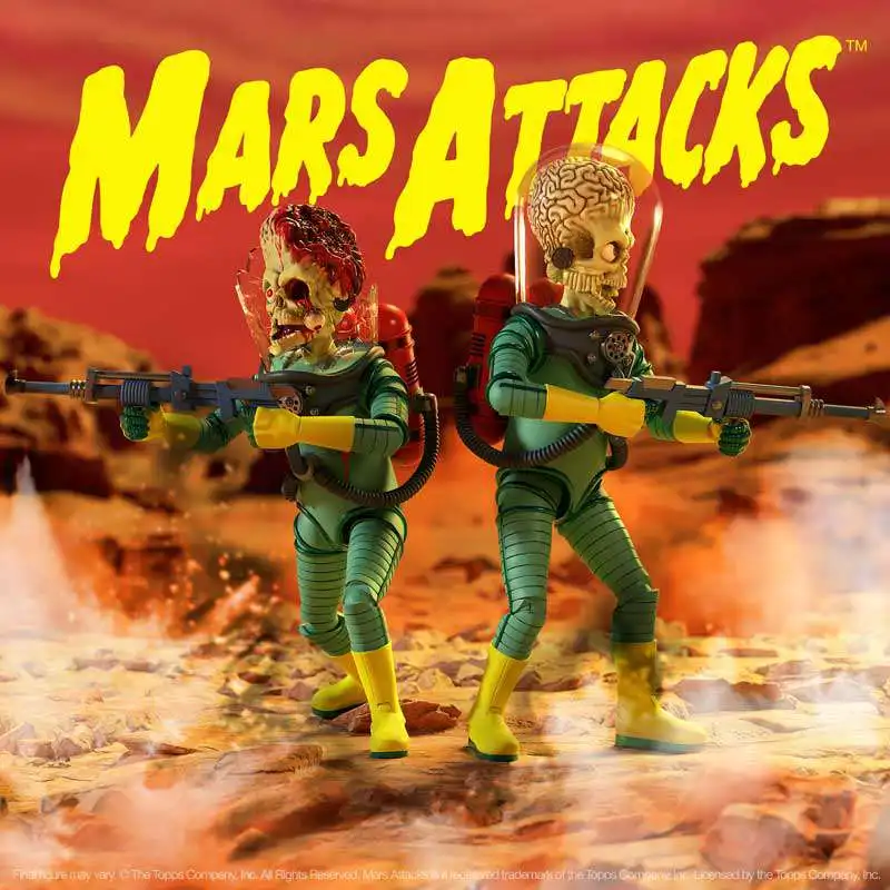 Mars Attacks! Super7 S7 Action Figureals Model Periphery Toy Garage Kit Figma Collectibles Tabletop Decoration Display Pre Sale