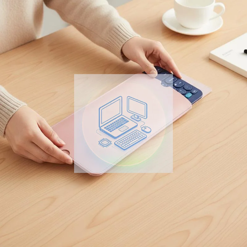 PU Leather Slim Keyboard Sleeve Protective Pouch, Ultra Thin Carry Bag Cover for Keyboard Wireless Keyboard