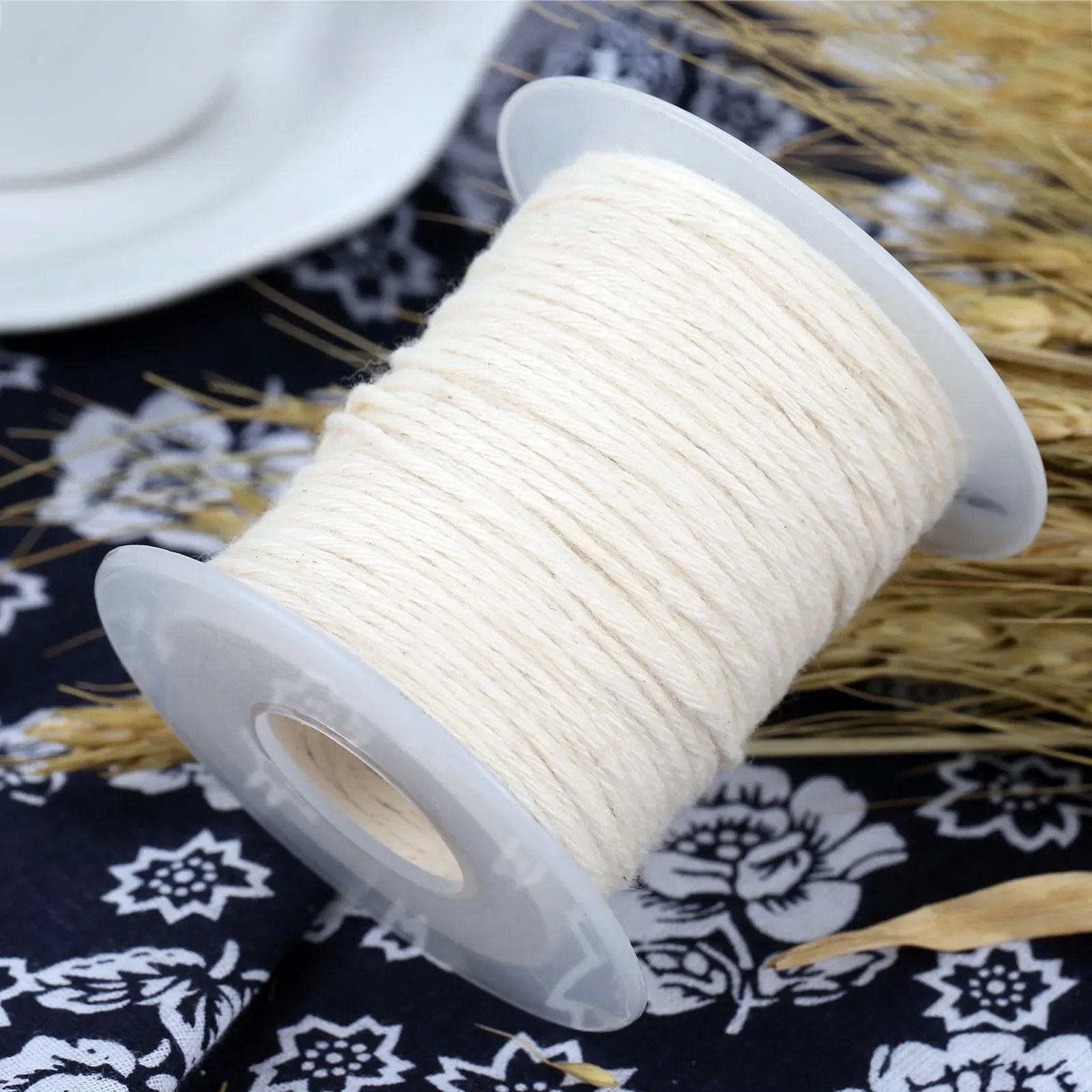 1 Spool of Unwaxed Cotton Nature Candle Wicks Candle Wax Core 61m X 1mm for Candle Making Craft DIY Candles Wicks Supplies