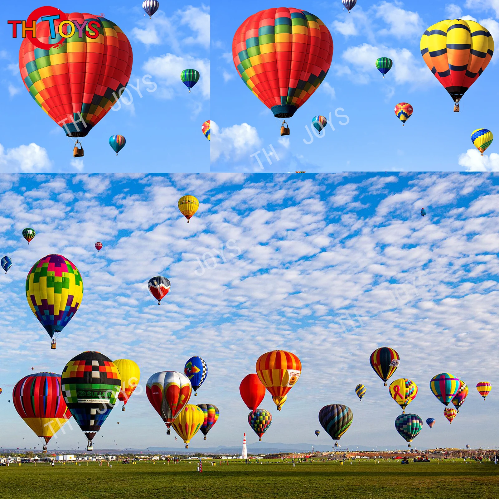 Inflatable Hot Air Balloons for Events: Big Rainbow Colors TH Brand Model 7897