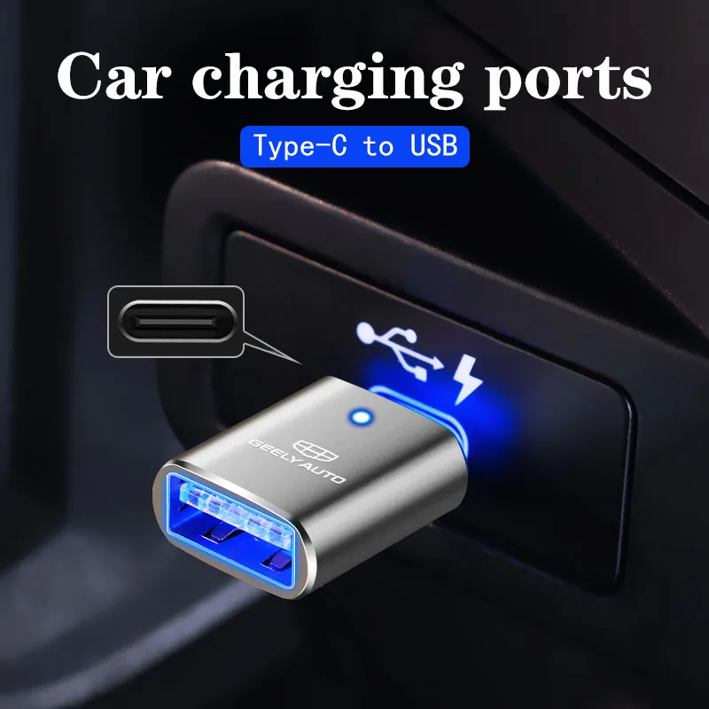 Type C OTG Male To USB Female Adapter Converter Connector For Geely Boyue Haoyue Vision-X3 New emgrand Vision Binyue Emgrand-GS