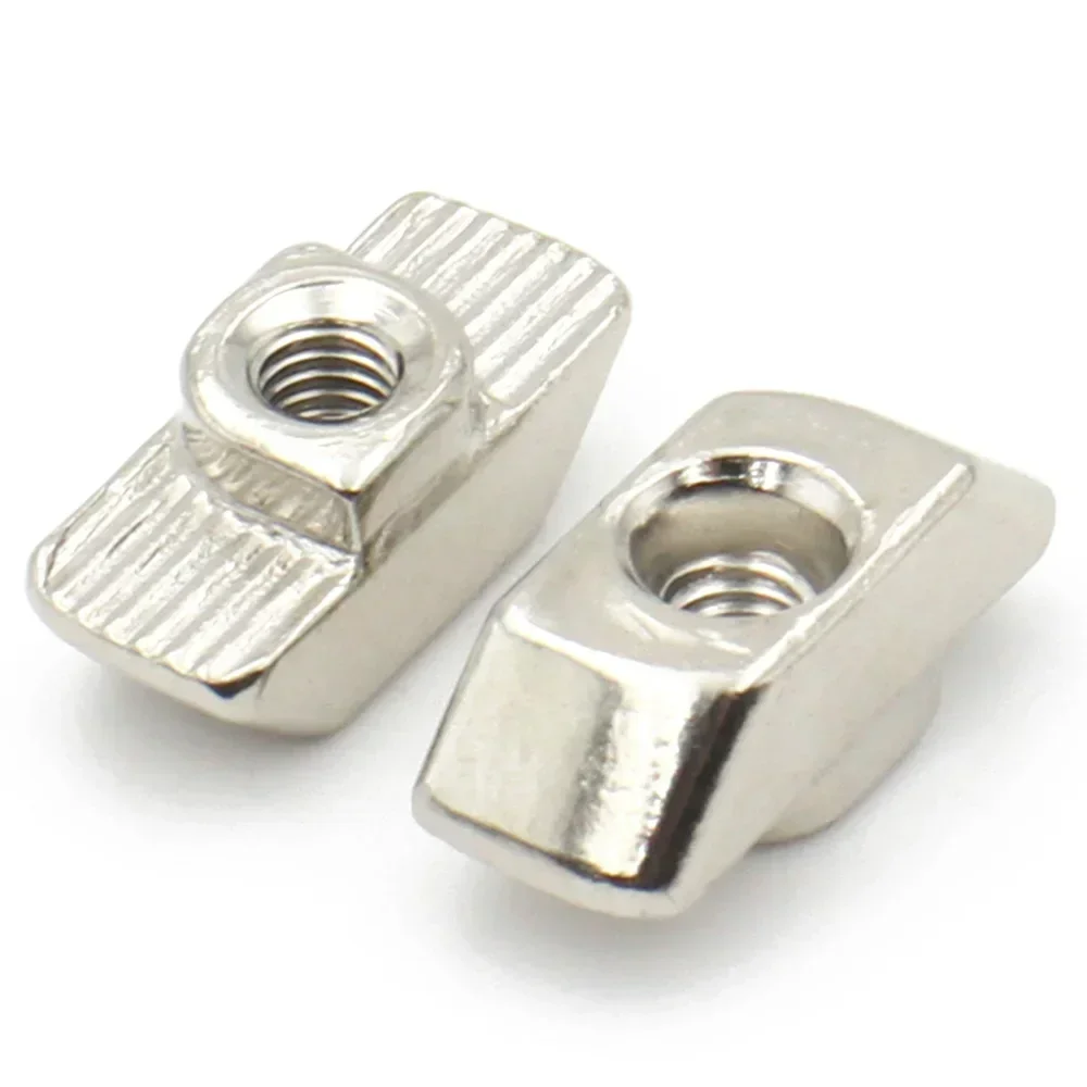 100pcs/lot Eu20-m5 Slot European Standard Hammer Drop-in T-nuts Rail Slide Nut Fasten Connector For Aluminum Extrusion
