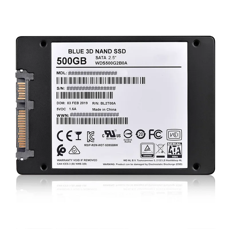 Disco duro interno de estado sólido, SSD azul de 250GB, 500GB, 1TB, 2TB, 3D, NAND, SATA3, 2,5 pulgadas, para ordenador portátil y PC