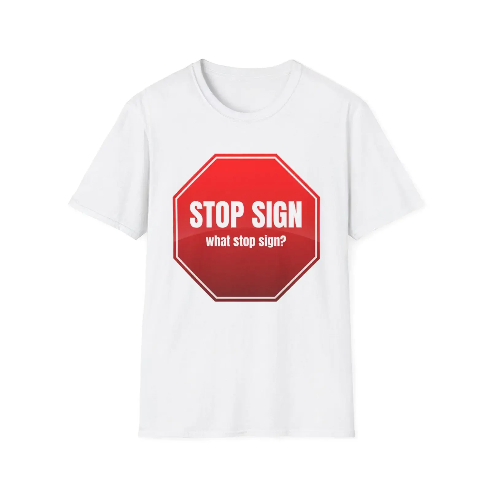 Stop Sign T Shirt Funny Traffic Humor vintage Washed Stylish streetwear graphic designer clothes homme Slightly