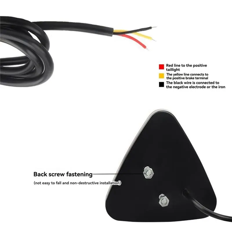 Superior-12V Third Brake Light Triangle For Motos Pickups Trucks Cars Trailers Suvs Taillight LED Rear Stop Flashing Lamp