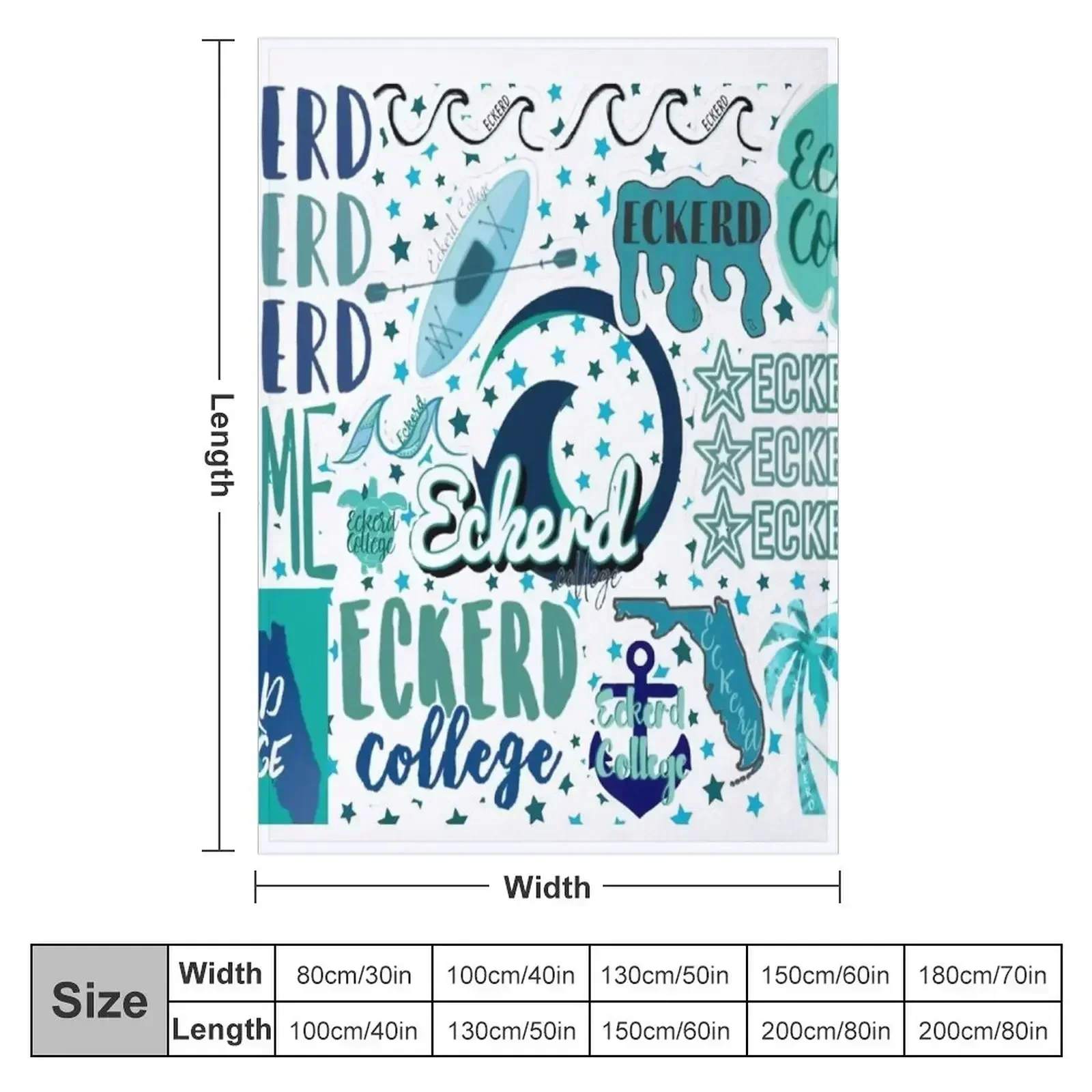 Eckerd College Blanket Throw Blanket couch cozy soft plush fuzzy picnic outdoor blanket