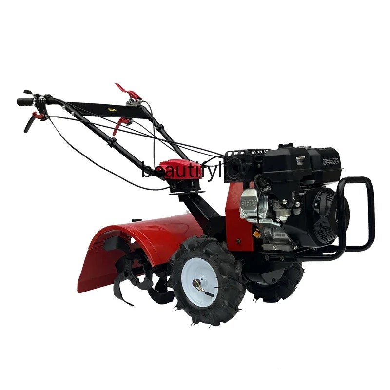 

Four-wheel drive agricultural micro-tiller scarifier multi-functional weeding orchard reclamation and soil