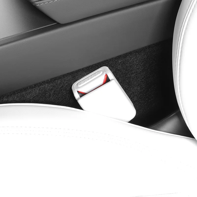 5PCS Soft Silicone Seat Belt Buckle Protector Cover Fit 2025 Model 3 Highland Model Y Juniper Seat Base Car Interior Accessories