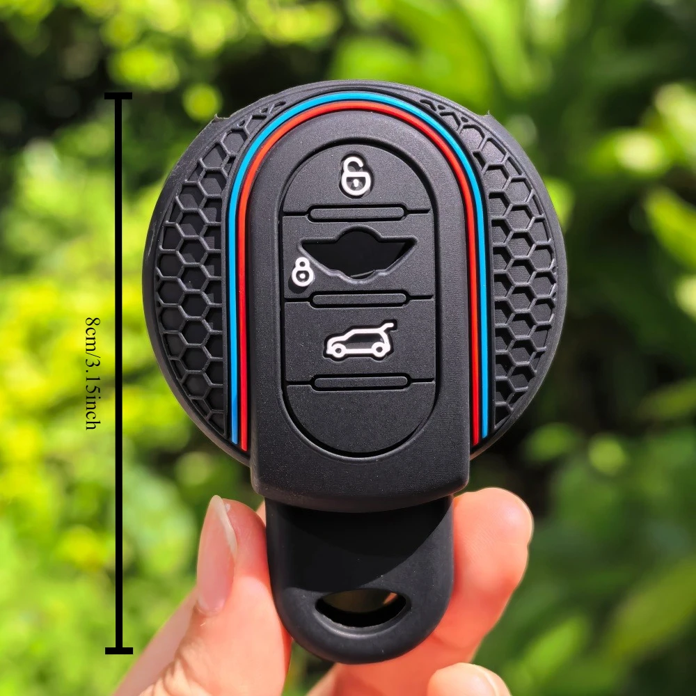 Silicone Car Remote Key Case Cover for BMW Mini Cooper F55 F56 F57 F54 F60 JCW Clubman Countryman Car Key Fob Holder Accessories
