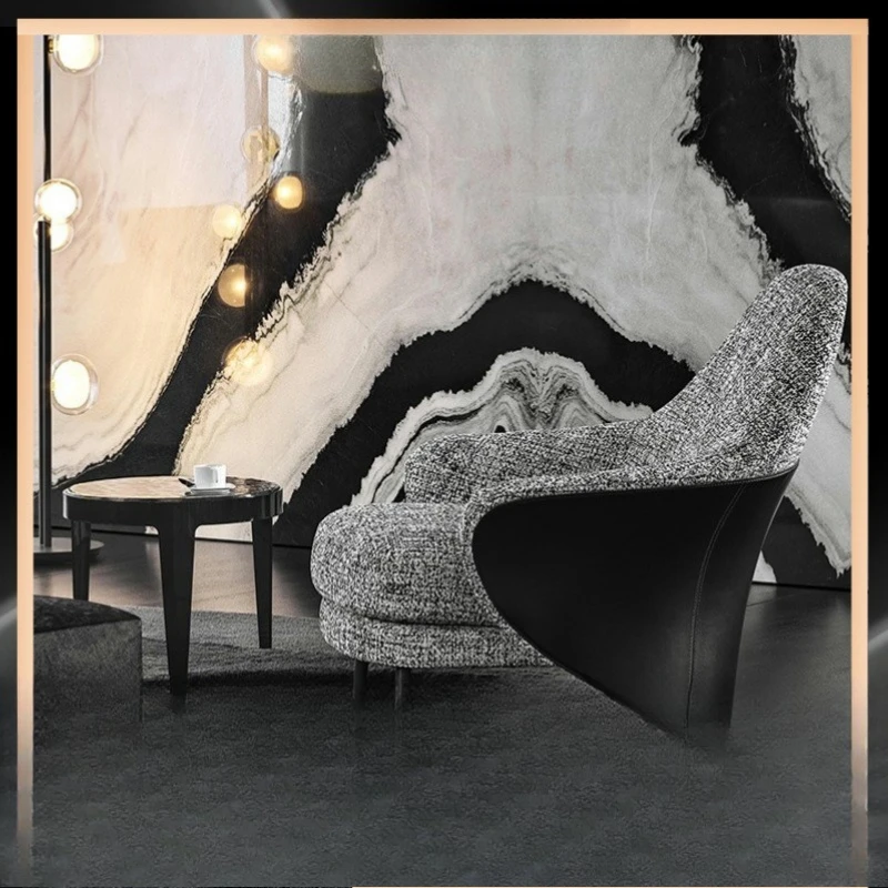 Italian minimalist single sofa chair villa model room large