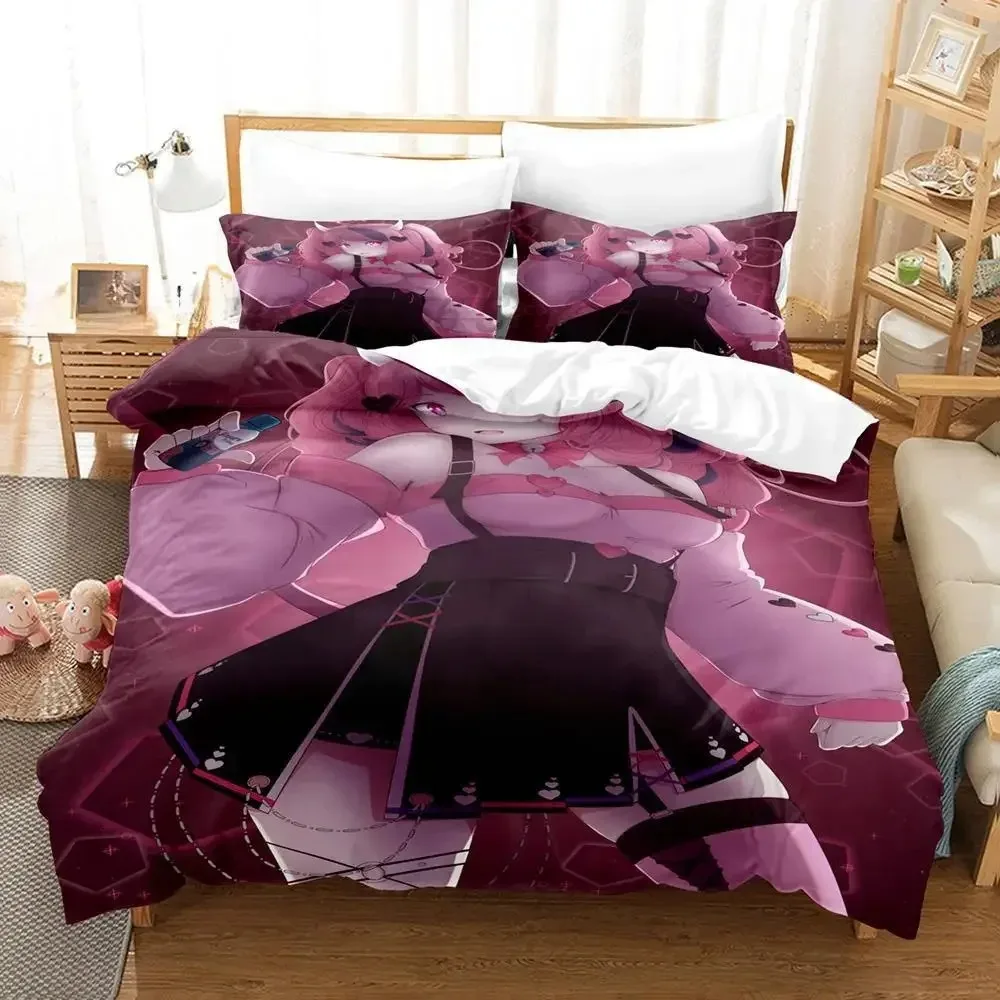 Ironmouse Bedding Set Single Twin Full Queen King Size Bed Set Adult Kid Bedroom Duvet cover Sets 3D Print Anime Kawaii Bedding