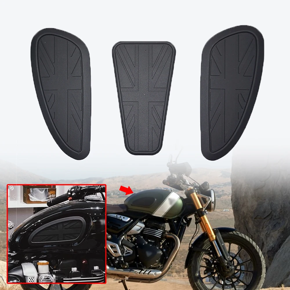 

Side Tank pad Cover Sticker Tankpad Fit For Speed400 Scrambler 400X 2024 2025 Motorcycle Accessories Fuel Tank Sticker Protector