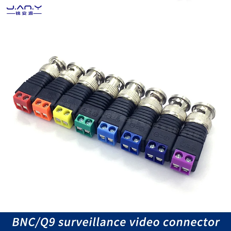 

BNC public adapter Q9 monitoring video signal plug bnc network cable plug twisted pair color wiring terminal