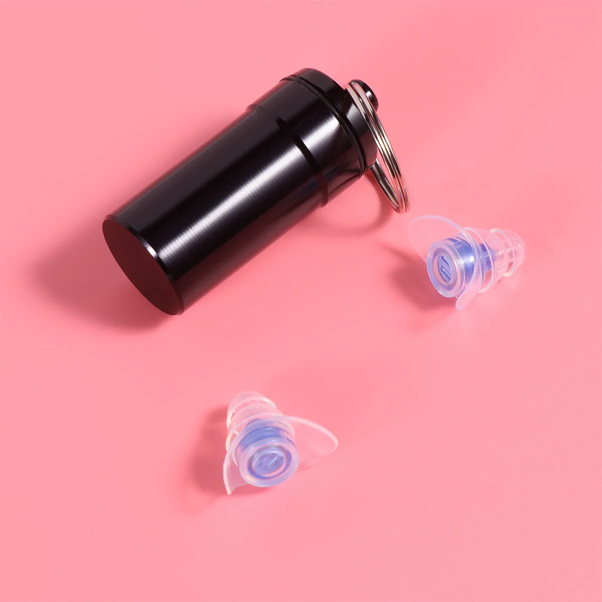 1 قطعة 1 زوج سيليكون الموسيقى الأذن المقابس الأزرق قابلة لإعادة الاستخدام مقاوم للماء للحفلات الموسيقية Dj الطبول اطلاق النار المحمولة حالة وشملت السمع