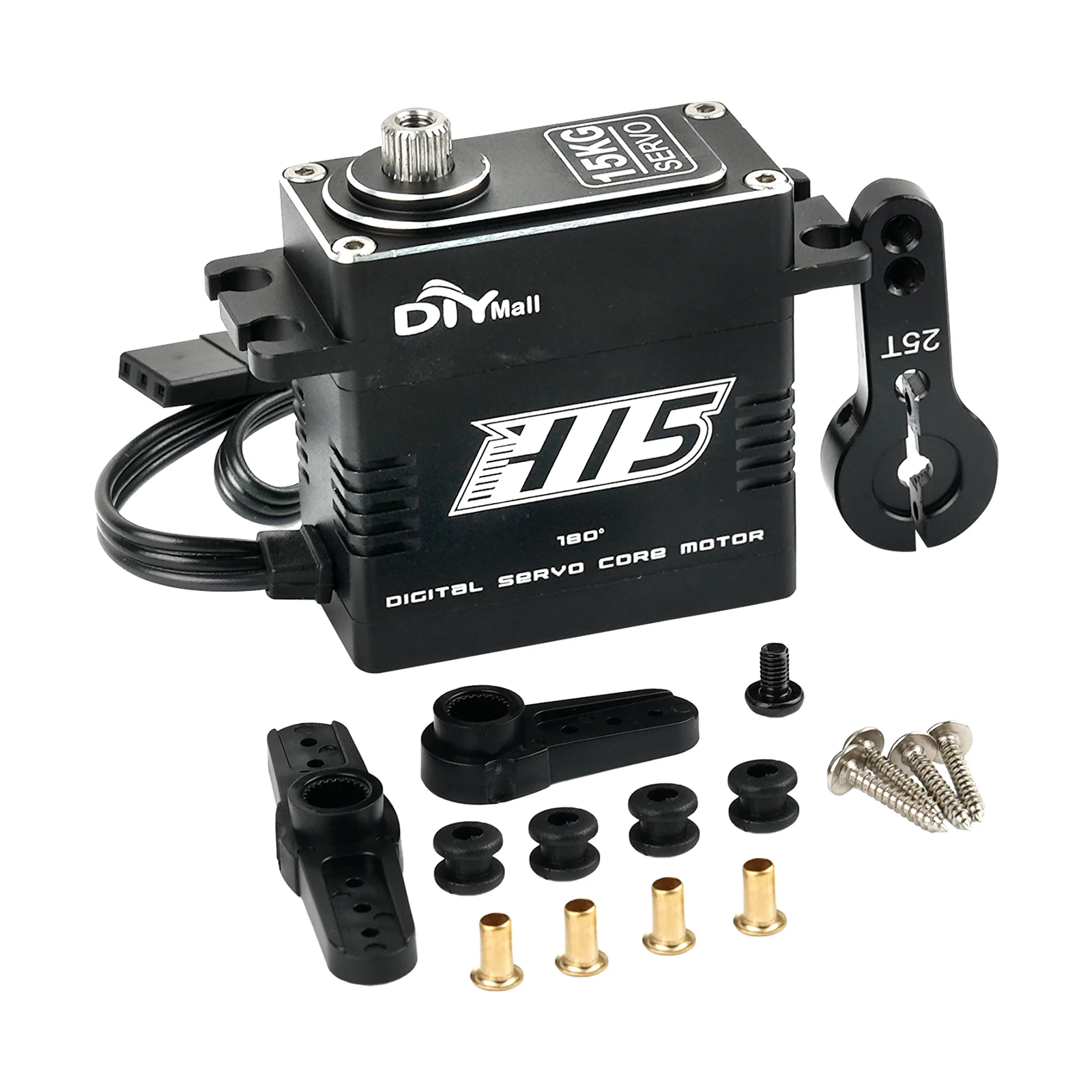 Servo digitale da 15 kg BLS-H15 ingranaggio in acciaio CNC completo per robot elicottero camion auto 1/8 1/10 1/12 RC