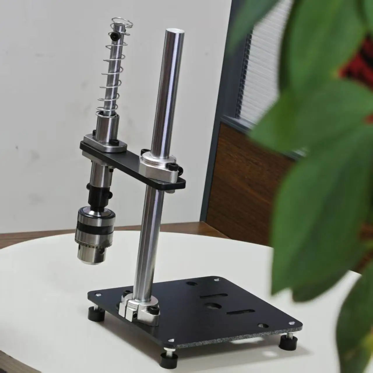 Desktop Manual Tapping Machine Small Vertical Tapper Adjustable T Handle Tap Holder Wrench B12 1.5 10MM Chuck