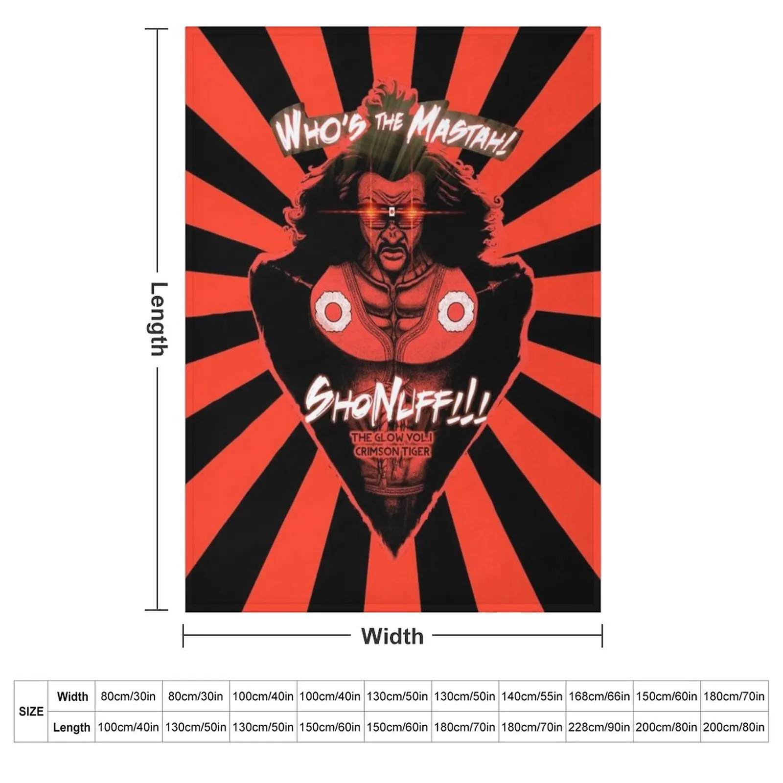 Sho Nuff - Rising Sun - Sepia - The Glow Vol.1 The Last Dragon Tribute Throw Blanket