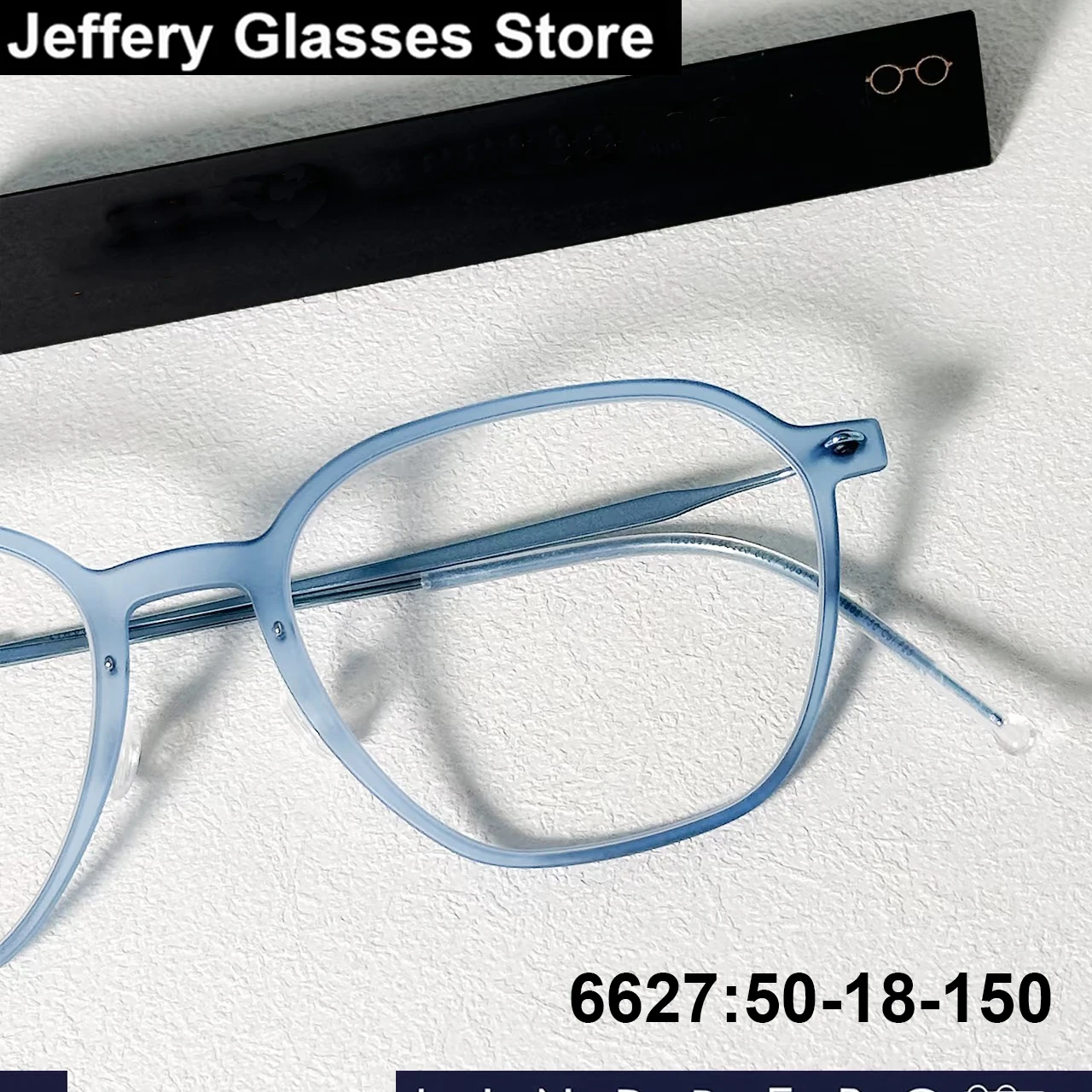 

Denmark Brand 6627 Polygon Glasses Frame Titanium Acetate Fashion Ultralight Thin Eyeglasses Korea Fresh Style Color Spectacles