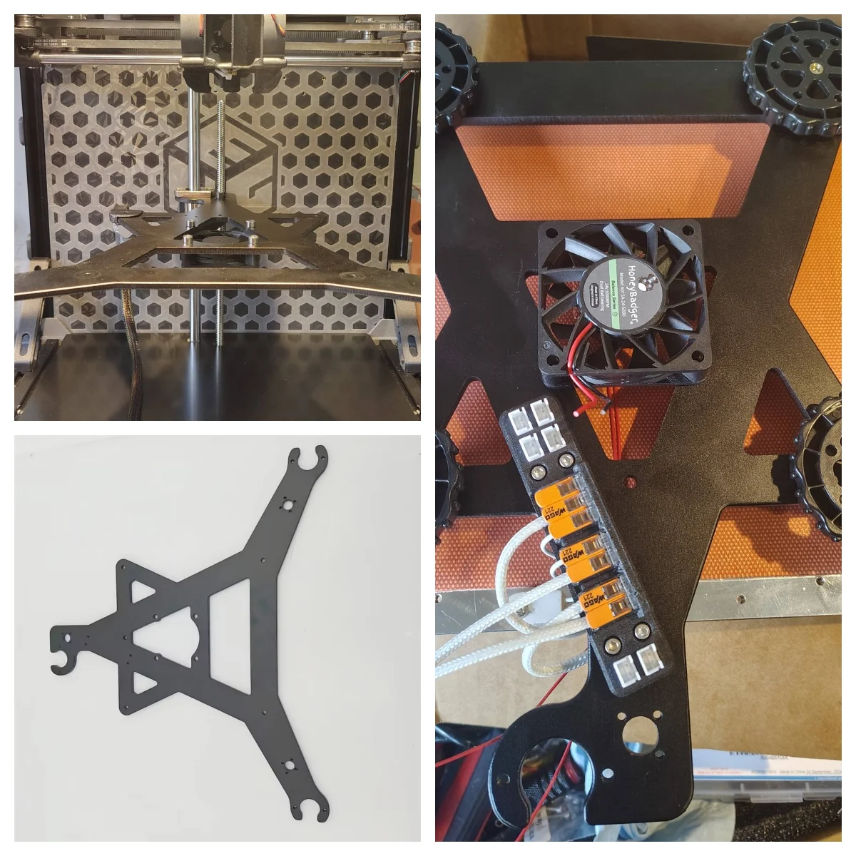 أجزاء ترقية سمك 5 مم من سبائك الألومنيوم أندر 3 NG V1.2 عربة سرير CNC