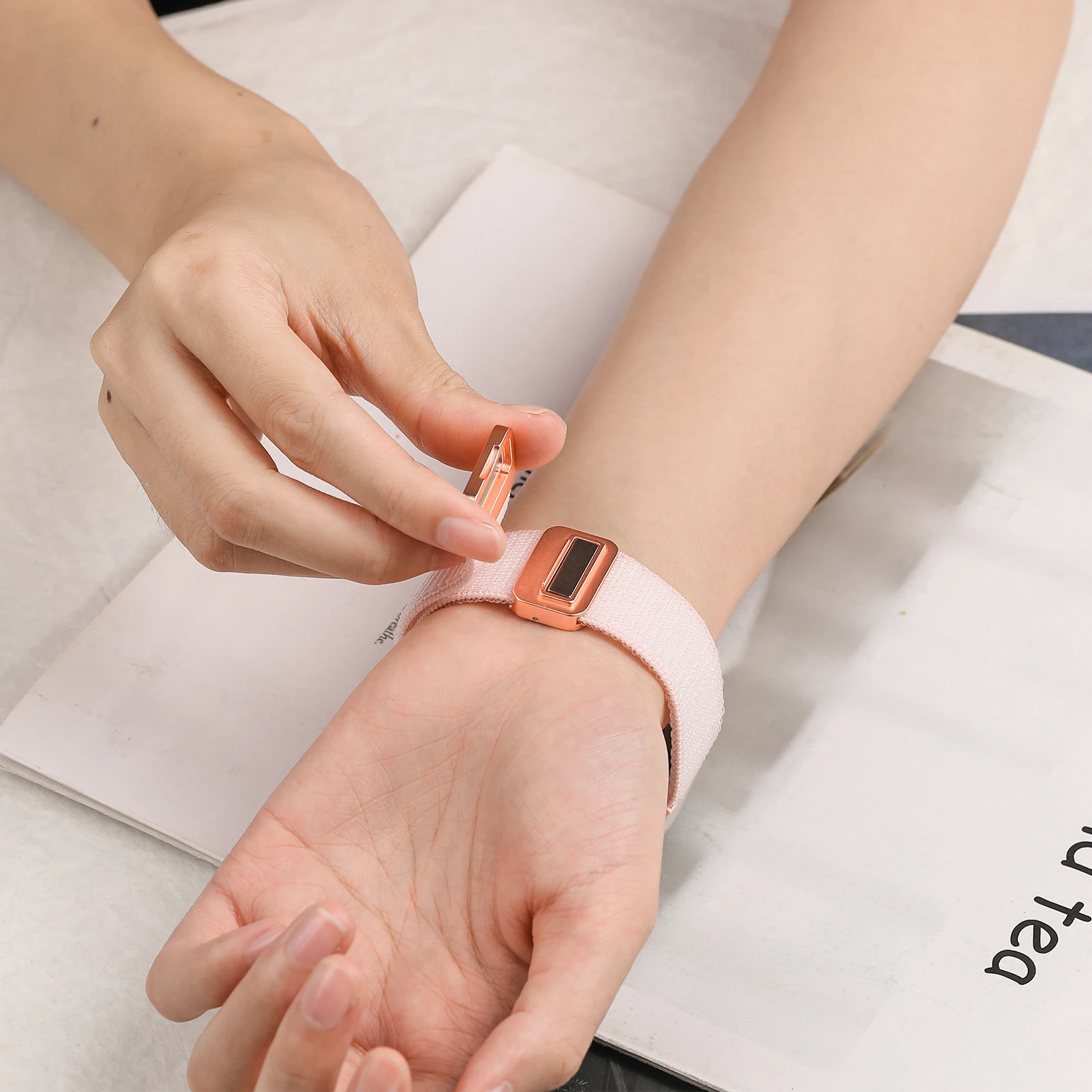 for Apple watch band 45mm 44mm 49mm 42mm 40mm 41mm 38mm Nylon Magnetic correa bracelet iWatch series 9 8 7 6 5 3 ultra se Strap image 5