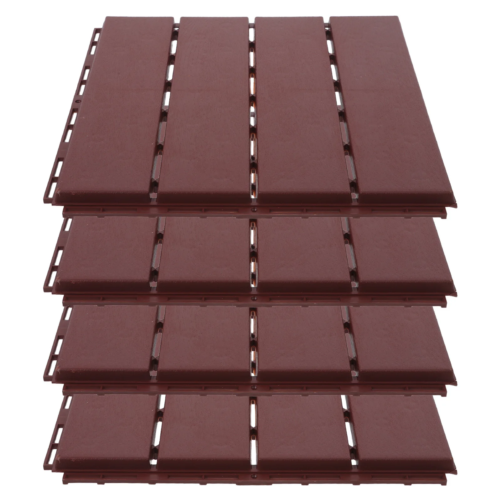 

4pcs Wood Plastic Composite Deck Tiles Interlocking Outdoor Flooring For Garden Balcony Patio Durable Weatherproof Self-Assemble