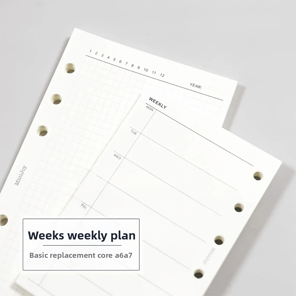 

Fromthenon A6 A7 Loose-leaf Notebook Journal Planner Weekly Plan Replacement Inner Core for Planning Efficient Time Management