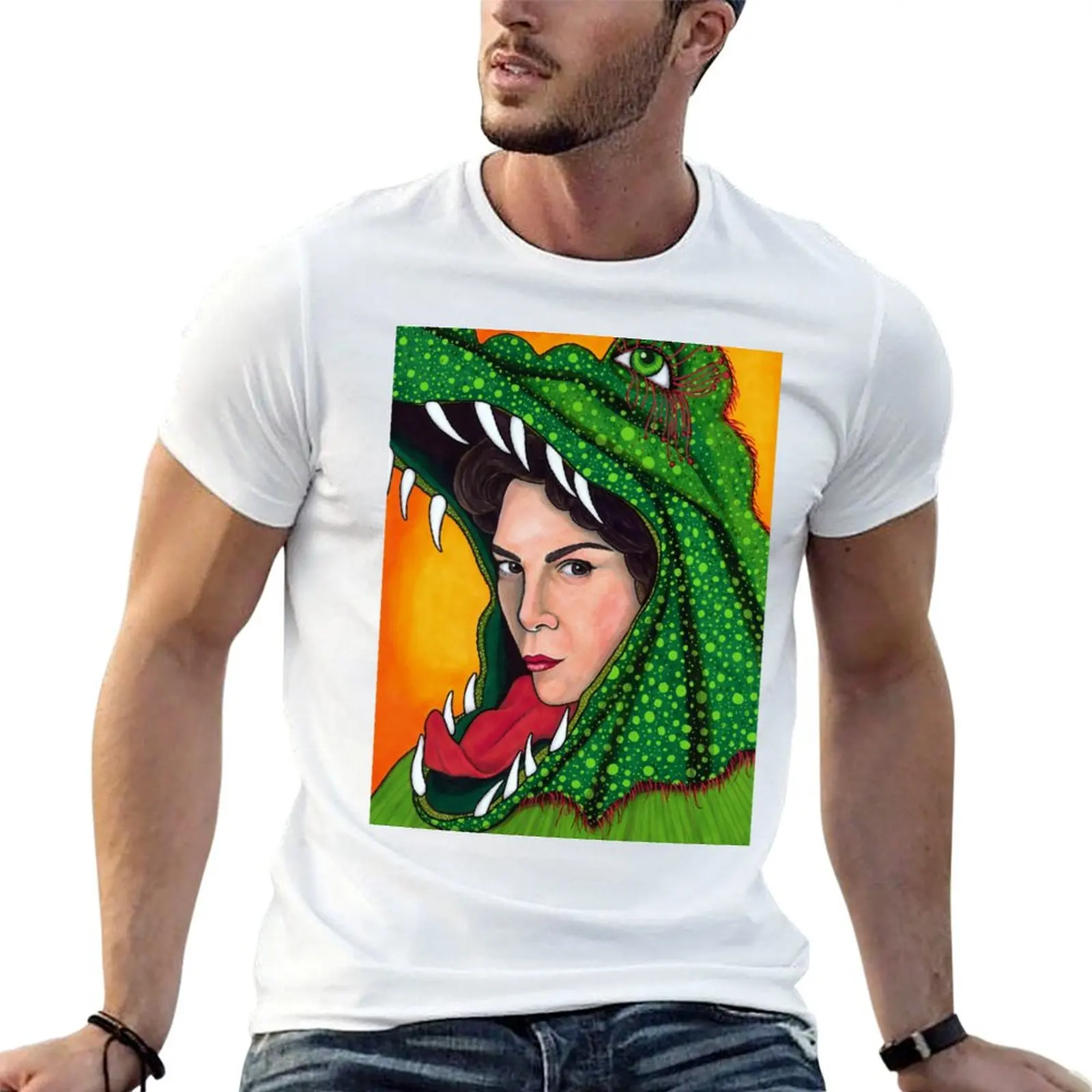 Camiseta Leonor Fini para hombre, camiseta de anime 100% algodón, camiseta con estampado personalizado