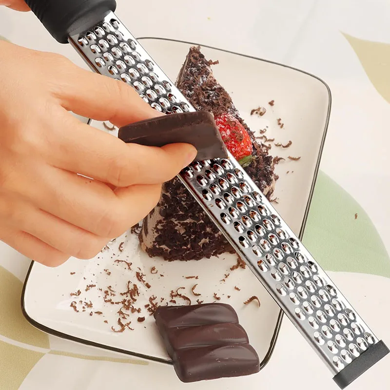 Kitchen Grater, Sharp Stainless Steel, Multi-functional, Cheese, Lemon, Vegetables, Chocolate, Non-slip Grip, Modern Design