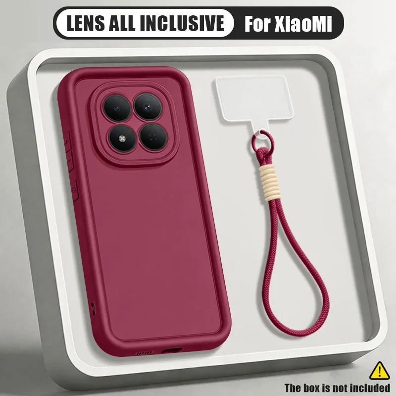 Soft TPU Lanyard Phone Case For Xiaomi Redmi Note 15 14 4G 5G Note 15 14 13 Pro 5G 14 13 Pro+ 5G Silicone With Wrist Strap Cover view 2