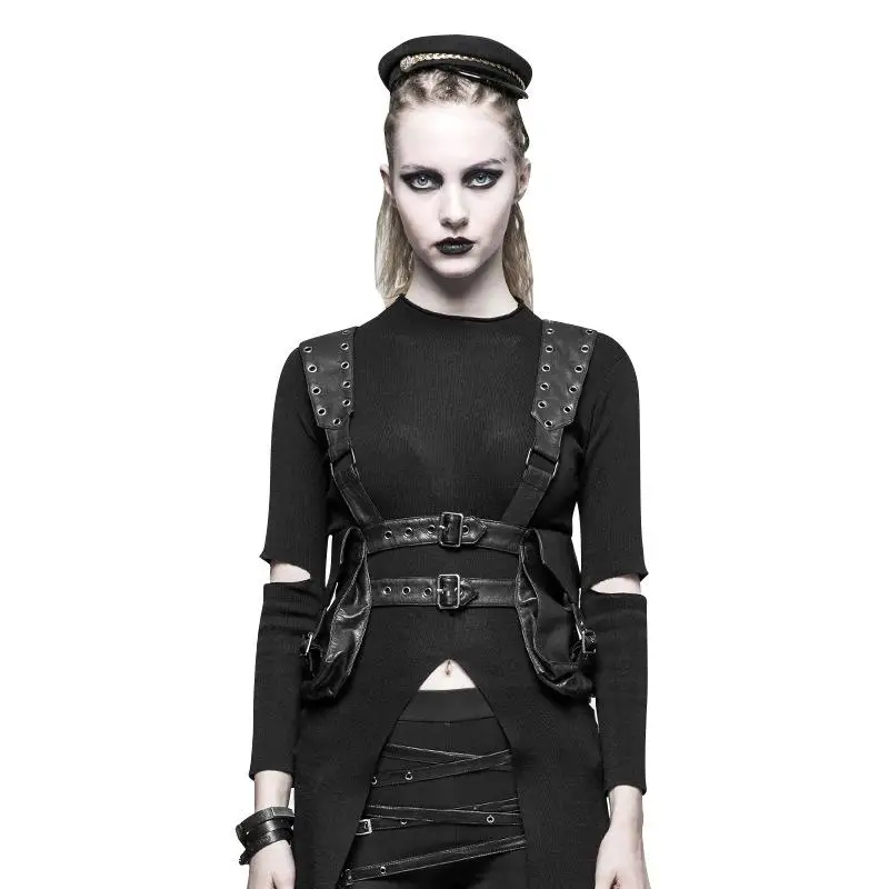 

New Female Waist Bag Steampunk Women's Bag Two Shoulder Vest Armor Accessories Bag Clothing Belt Bag Fanny Pack Purse Sac Banane