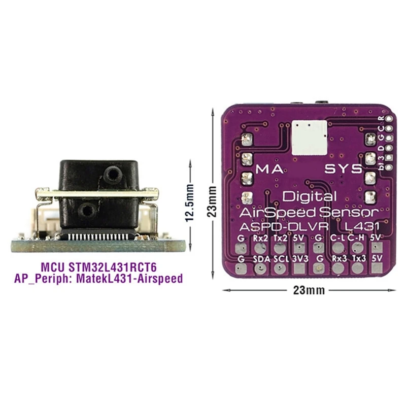 For Matek ASPD-DLVR DIGITAL AIRSPEED SENSOR For RC FPV Racing Freestyle Airplane Drone F765-Wing Flight Controller