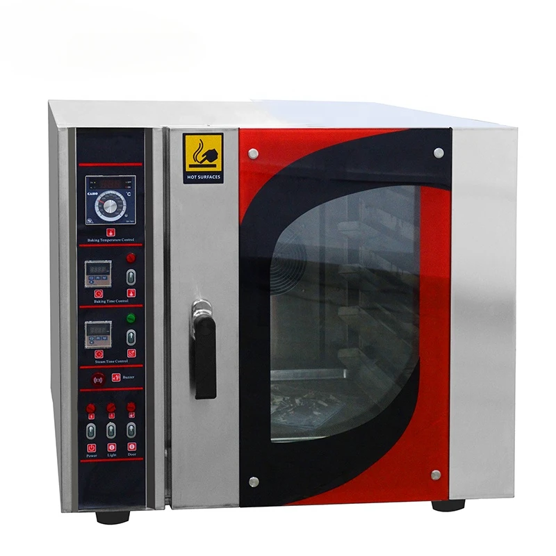 Bakery Machines Commercial 5 Tray Gas Convection Oven with Spray