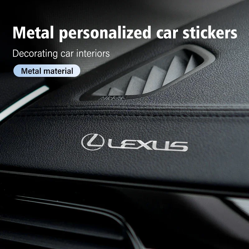 4pcs Metal Car 3D Emblem Trunk Personalized Sticker Badge Decal For Lexus GX470 LS400 LX470 LX570 RC350 UX250h ES350 RX450h