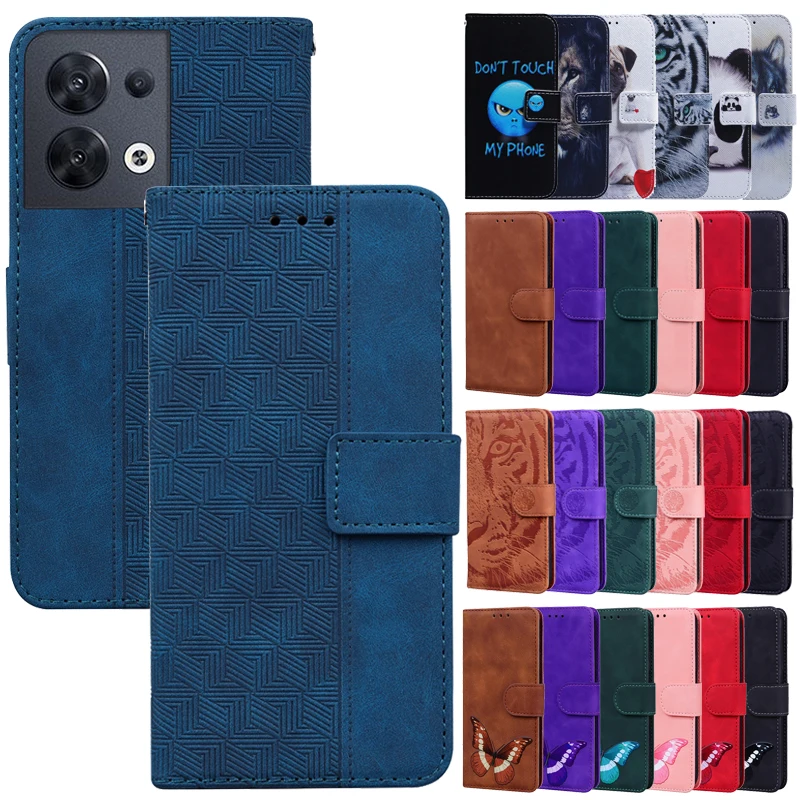 

Reno8 Leather Case For OPPO Reno8 Pro 5G Magnetic Flip Wallet Case Cover For OPPO Reno 8 8Pro Card Slot Phone Cases