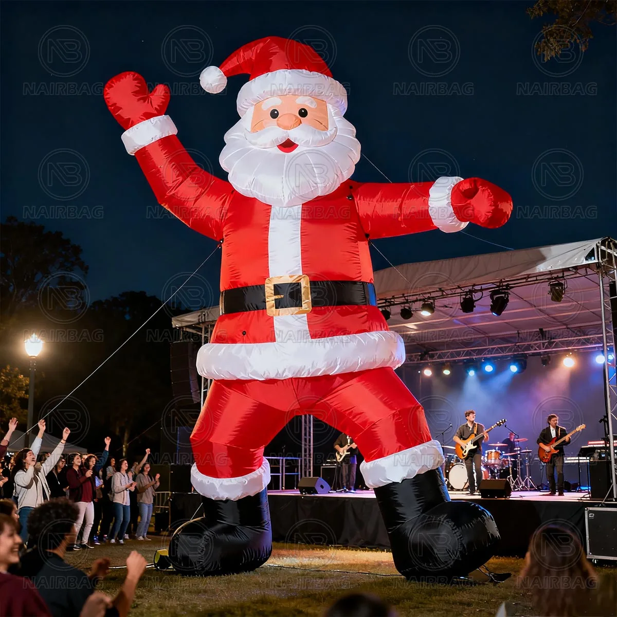 Duży dmuchany Święty Mikołaj do użytku wewnątrz i na zewnątrz, 4,8m, 6m, 7,9m, model powietrzny idealny do dekoracji świątecznych.