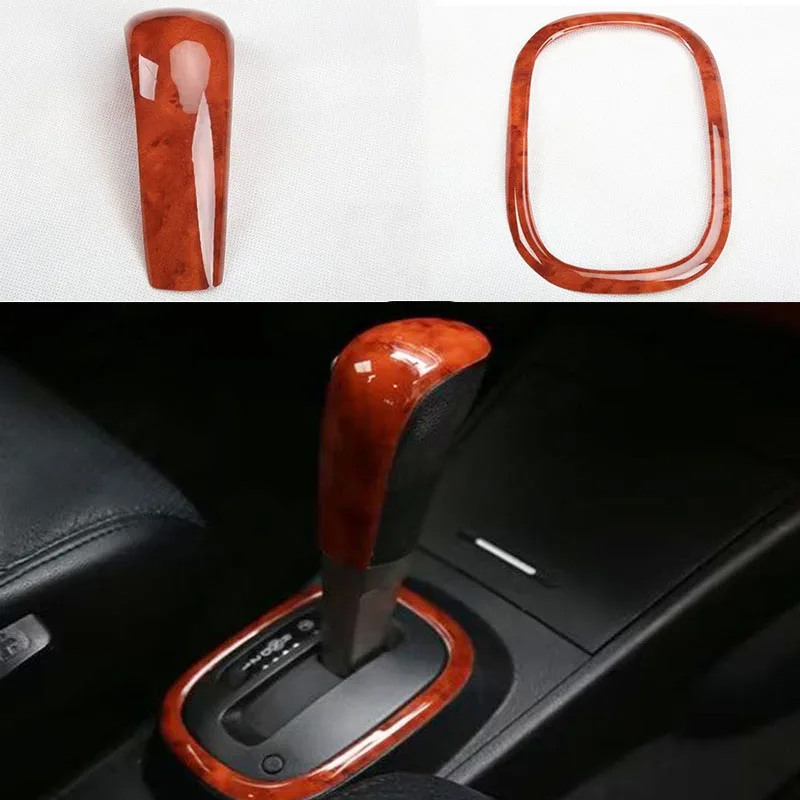 Wooden Color  Interior Central Control Panel Door Window Lift Cover Frame Decoration For Nissan Tiida 2004-2009