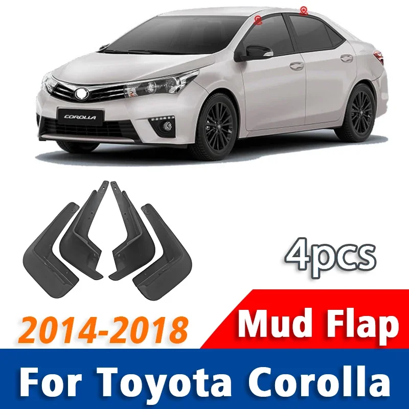 

Автомобильные аксессуары, 4 шт., передние и задние брызговики для Toyota Corolla 2014, 2015, 2016, 2017, 2018