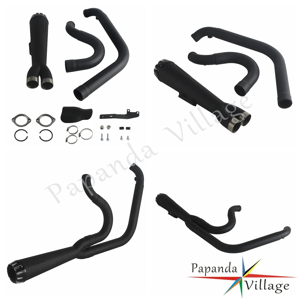 Motorcycle Full Exhaust Pipe Exhausts System Mufflers For Harley Dyna Wide Super Glide Fat Street Bob Low Rider FXDF 2006-2017 - view 4