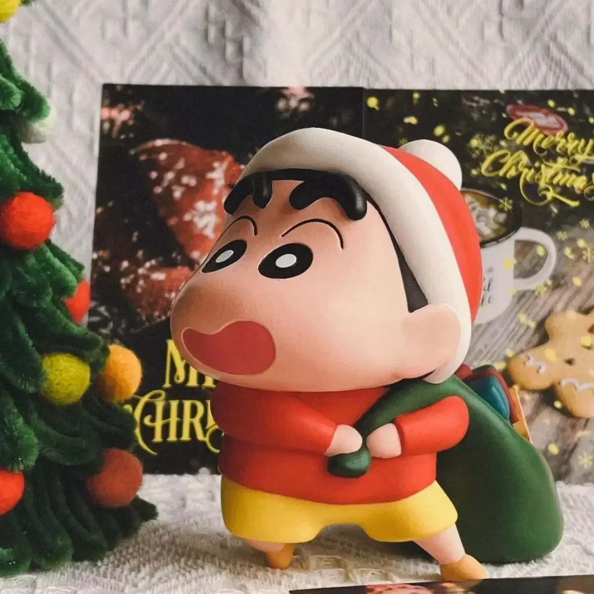 Christmas Crayon Shin-chan Cos Figure 12cm Cute Cartoon Doll Desktop Ornament Car Kawaii Christmas Gift