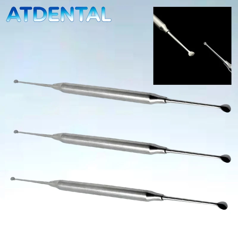 

Набор из 3 стоматологических инструментов для реставрации полости рта: экскаваторы из нержавеющей стали и кюретки с круглым наконечником для профессионального ухода за полостью рта