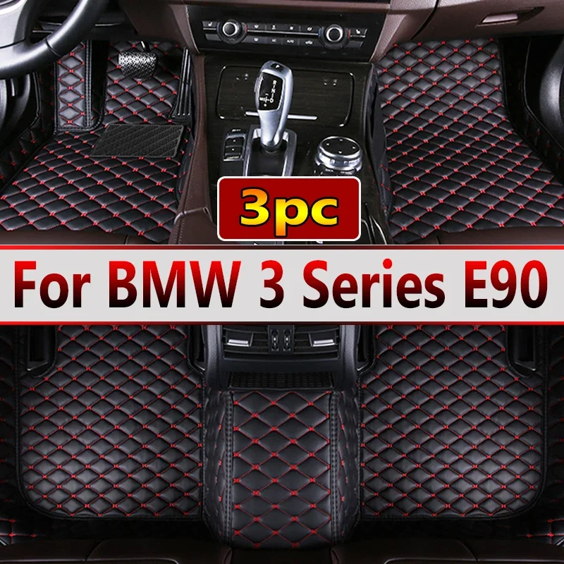 Custom Made Leather Car Floor Mats For BMW 3 Series E90 2006 2007 2008 2009 2010 2011 2012 Carpet Rugs Foot Pads Accessories